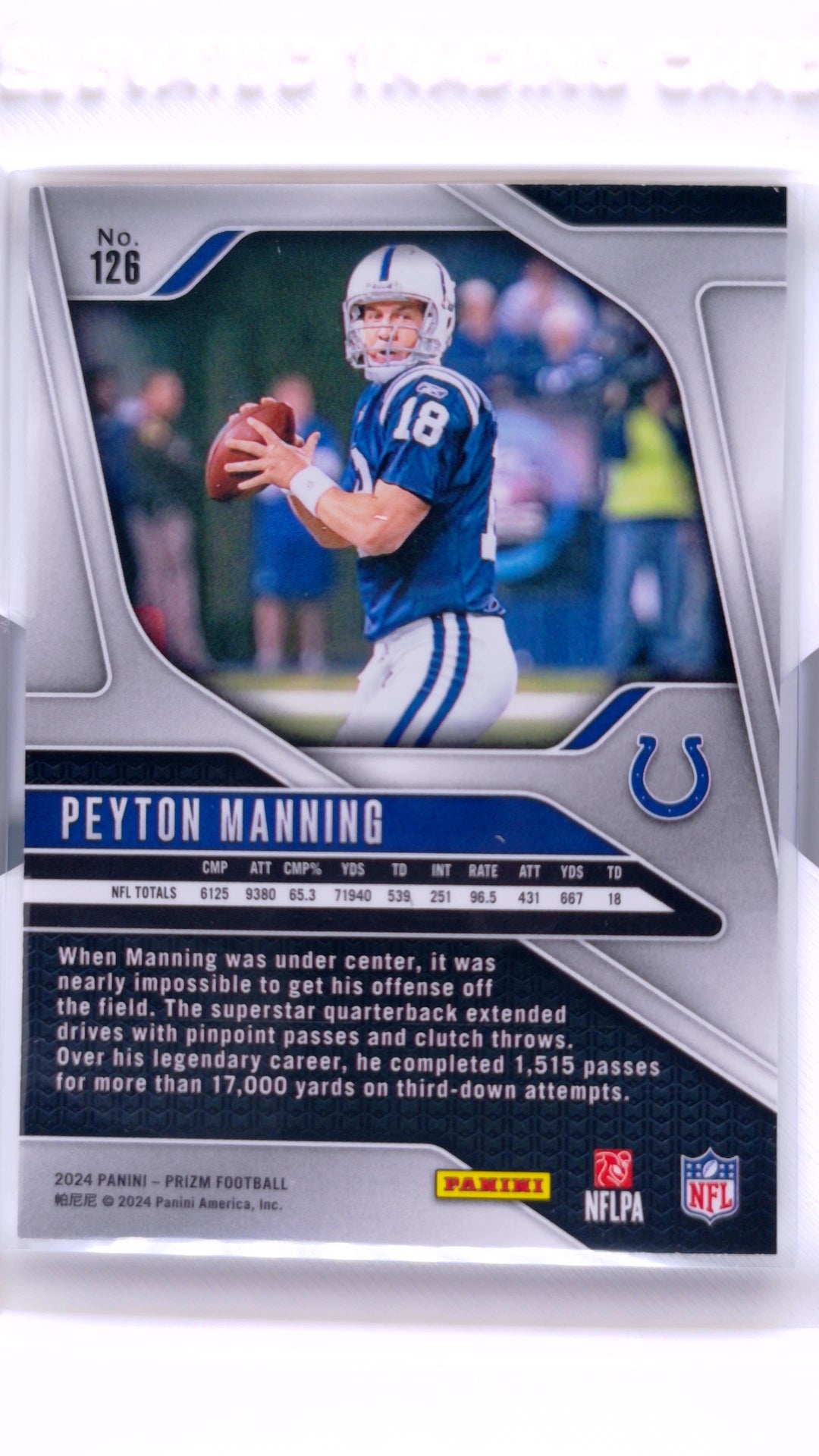 #126 Peyton Manning - back