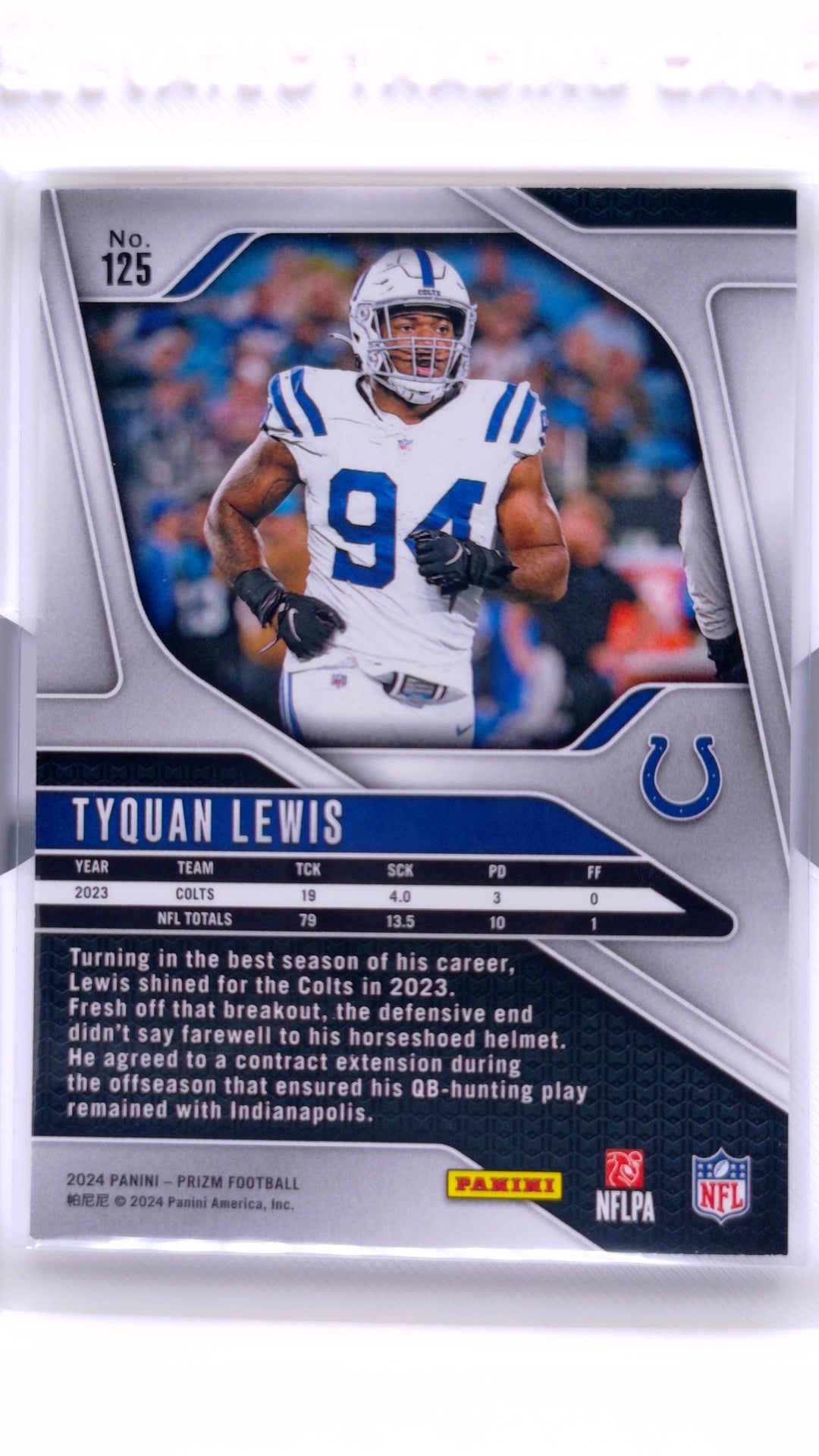 #125 Tyquan Lewis - back
