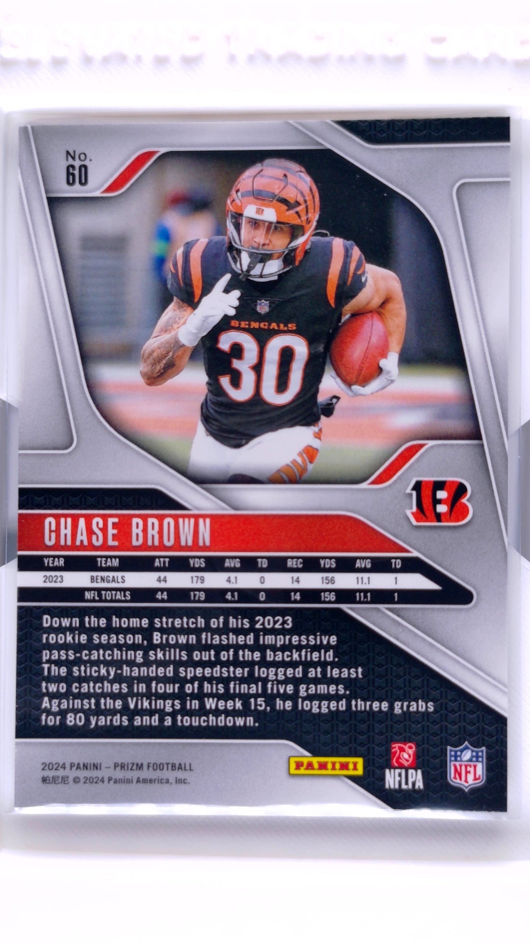 #60 Chase Brown - back