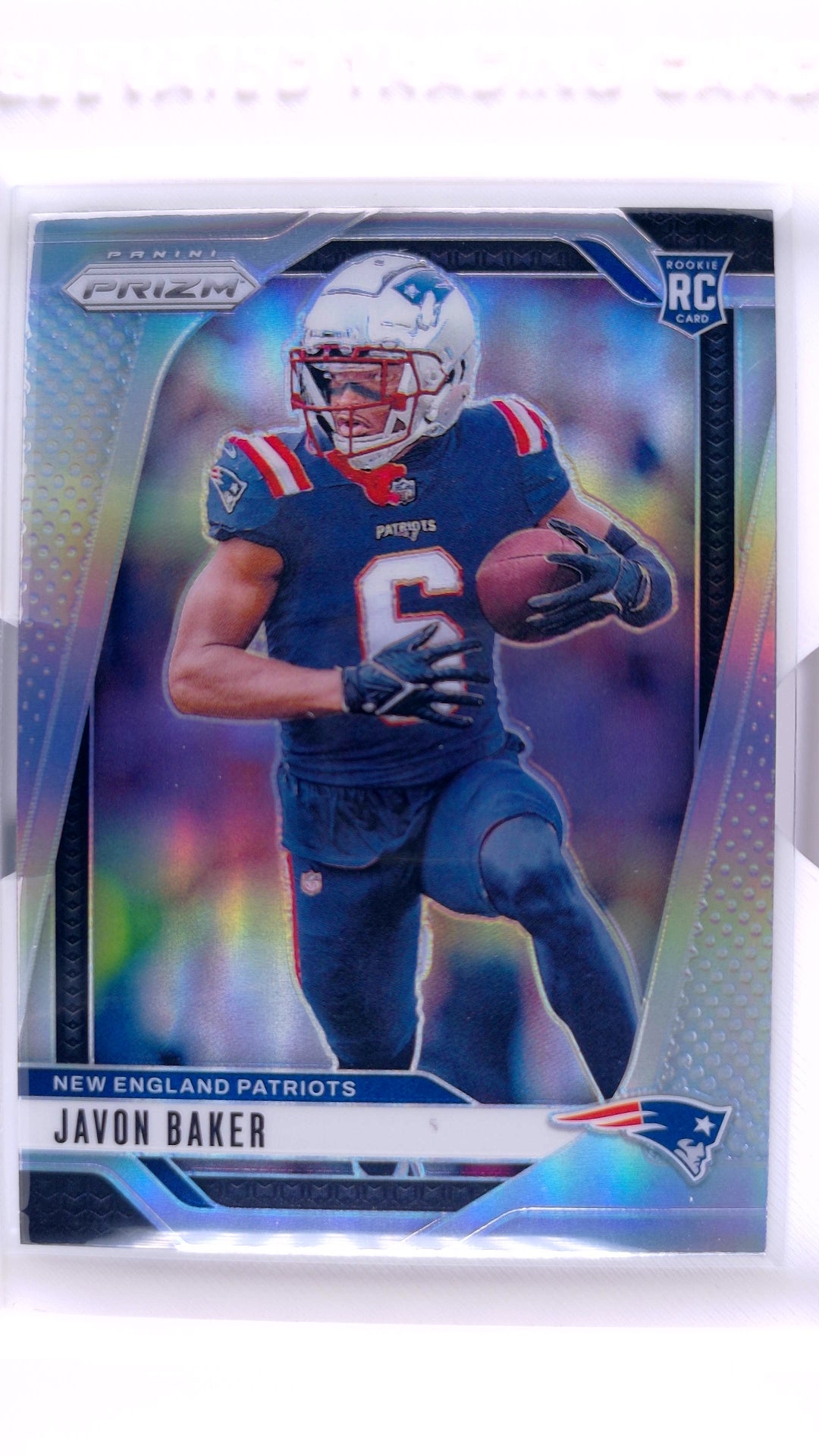 #344 Javon Baker Rookie Silver Prizm - front