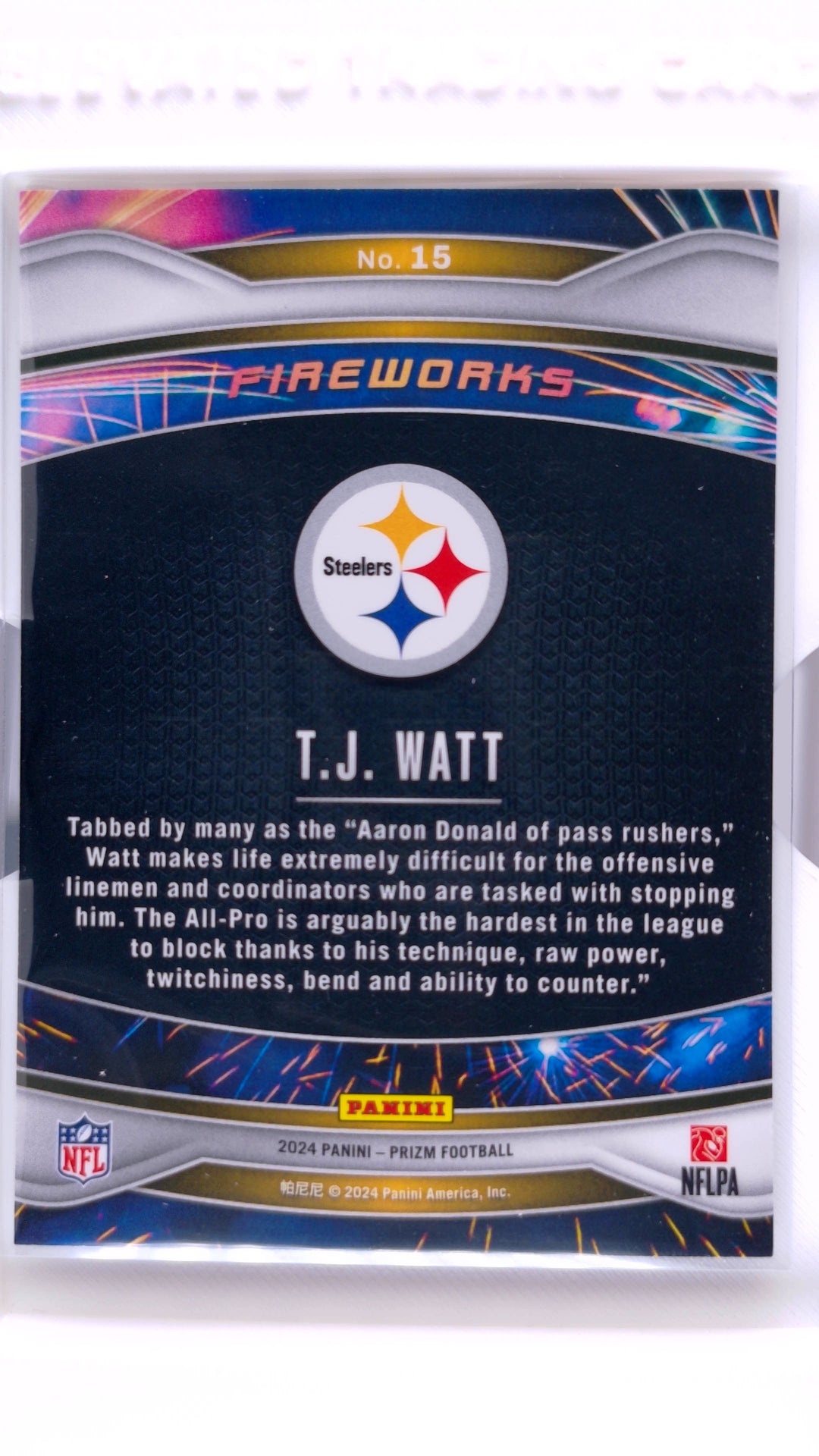 #15 T.J. Watt Fireworks - back