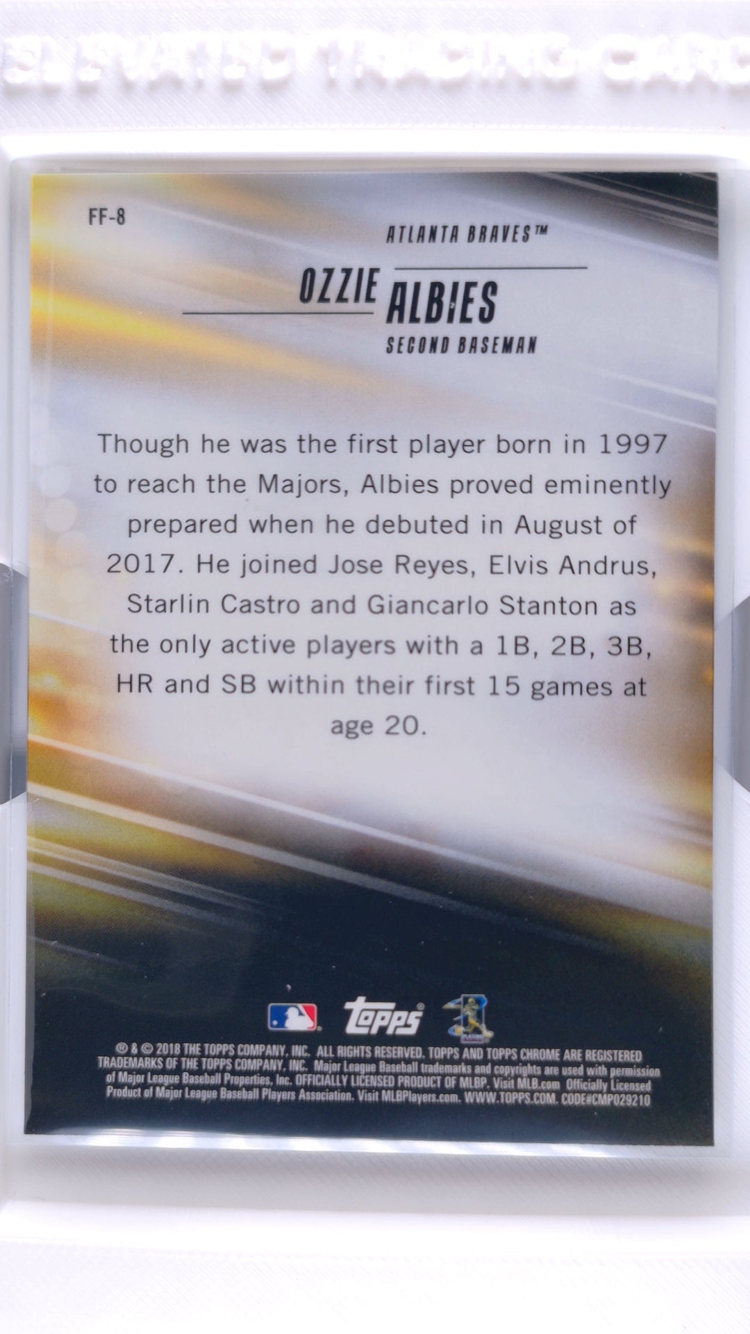 #FF-8 Ozzie Albies Rookie Freshman Flash - back