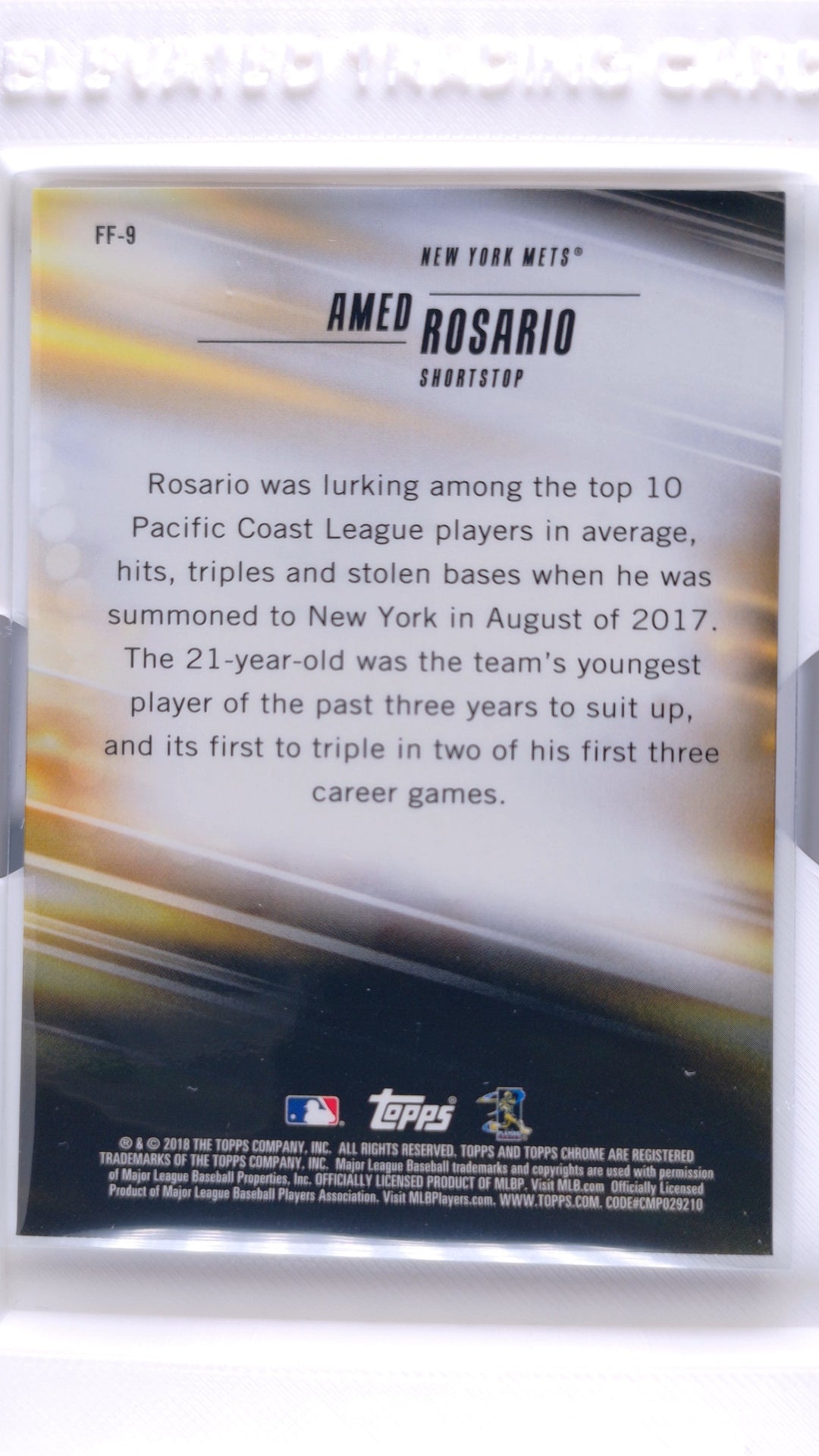 #FF-9 Amed Rosario Rookie Freshman Flash - back