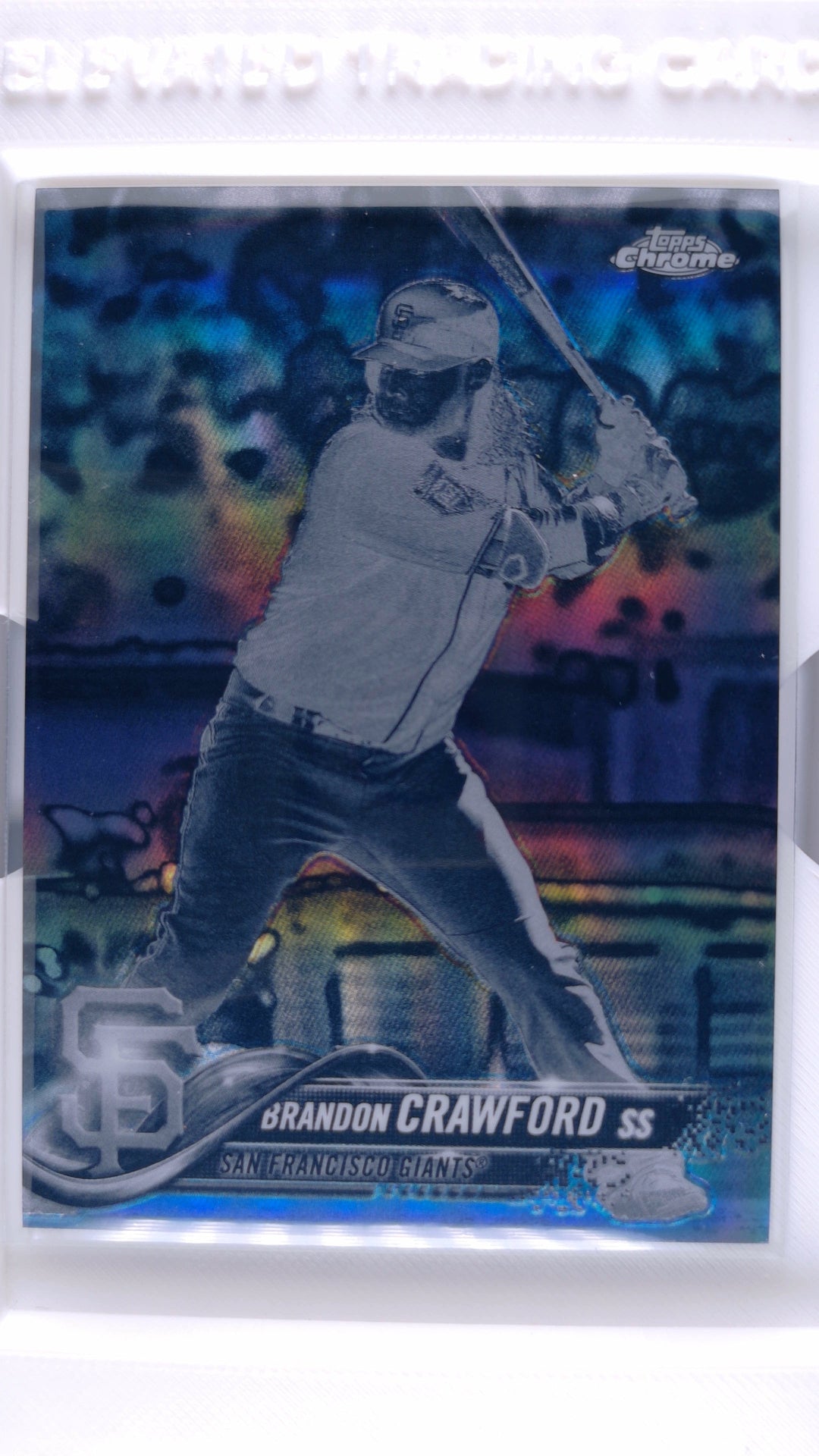 #111 Brandon Crawford Negative Refractor - front