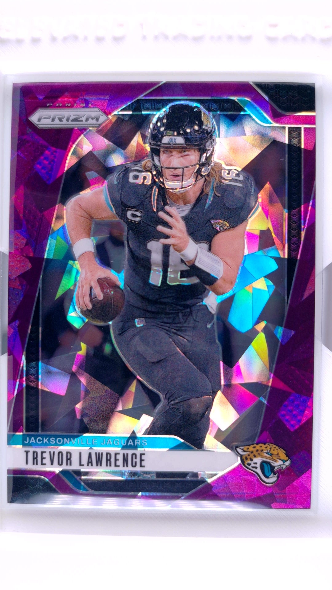 #129 Trevor Lawrence Purple Ice Prizm #200/225 - front