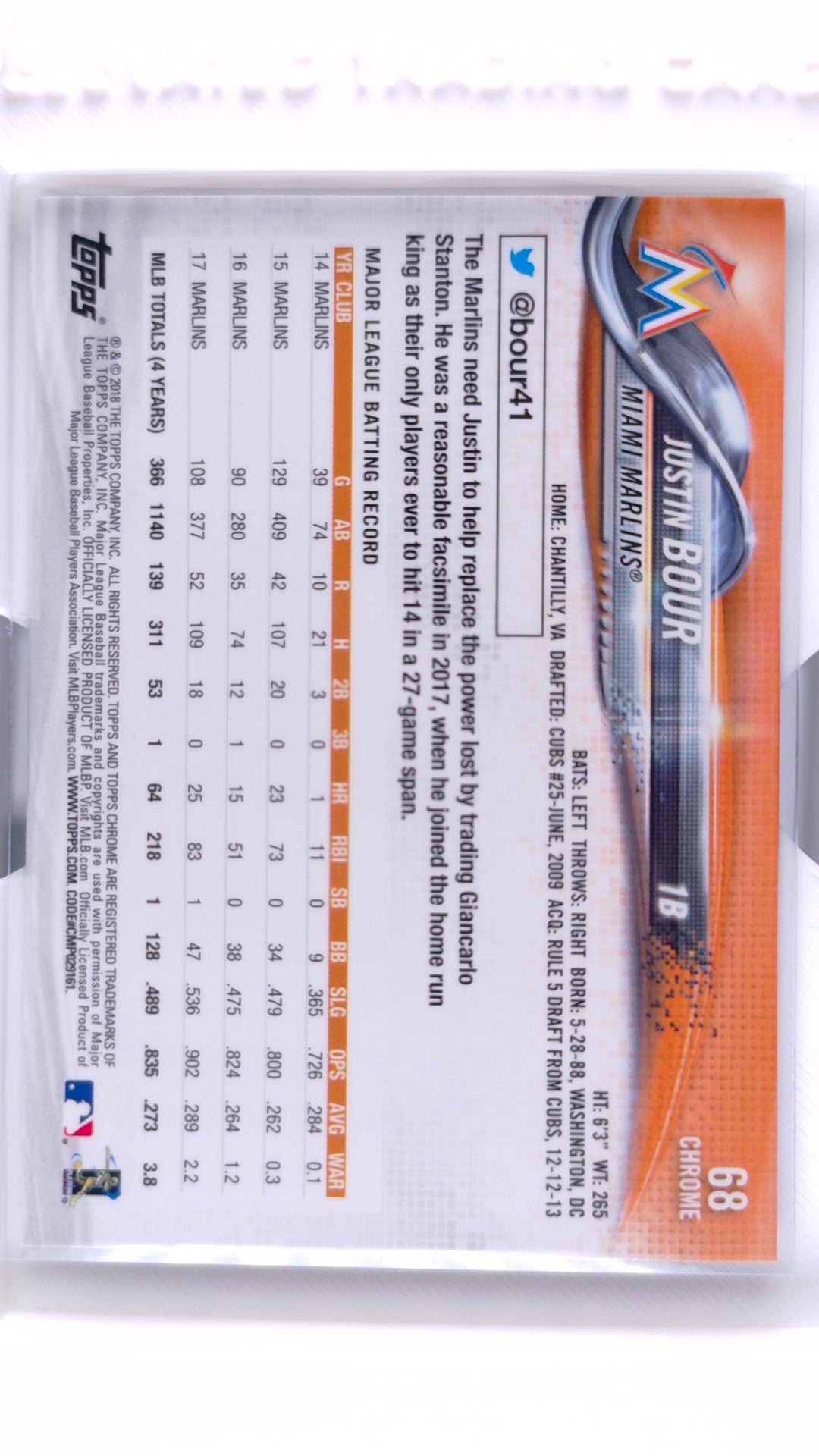 #68 Justin Bour - back