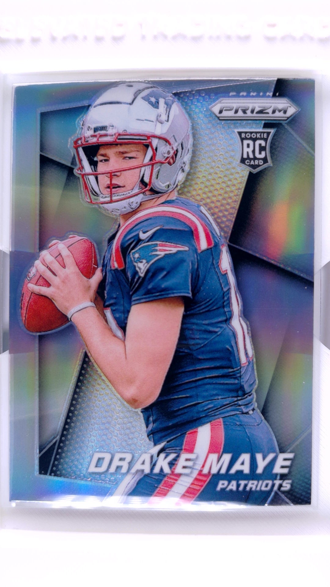 #10 Drake Maye Rookie Prizm Flashback Rookie Silver Prizm - front