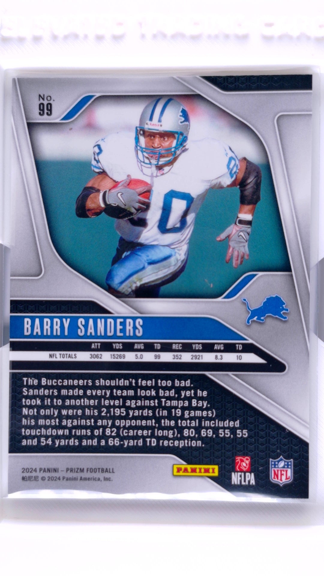 #99 Barry Sanders - back