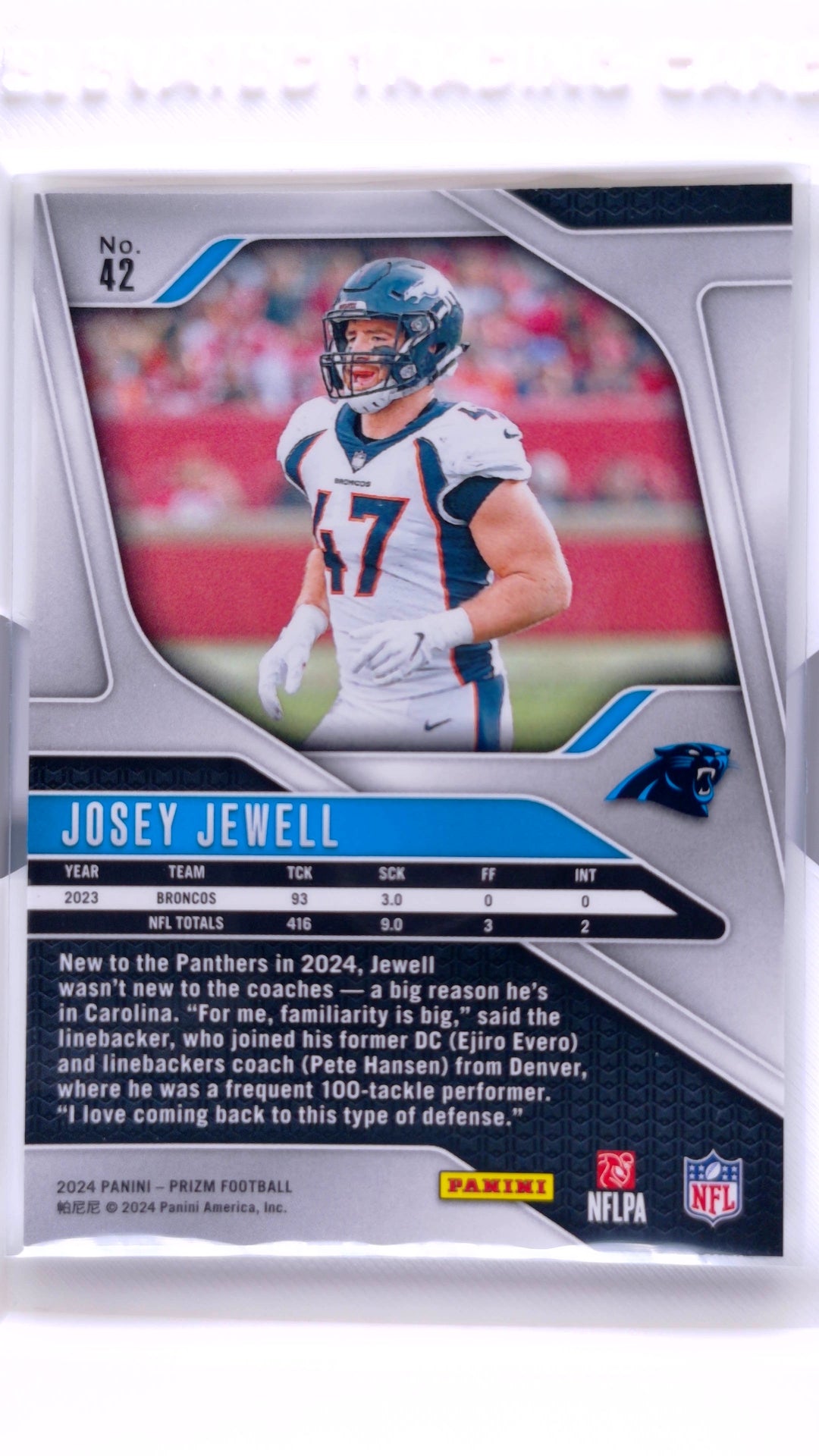 #42 Josey Jewell - back