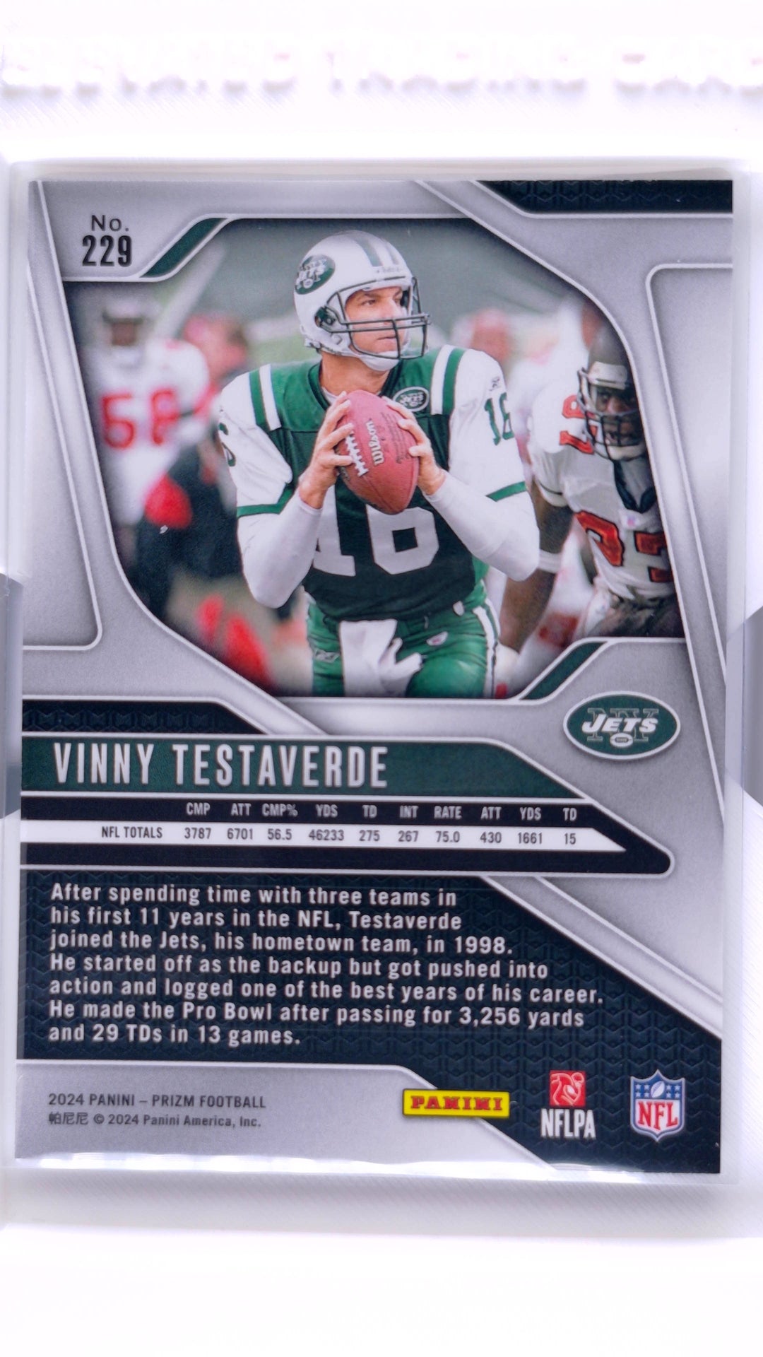#229 Vinny Testaverde - back