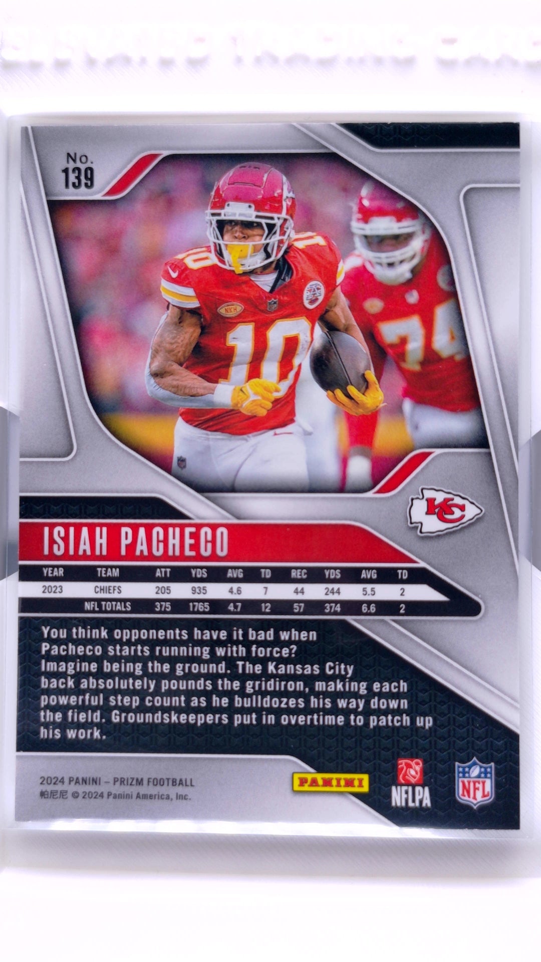 #139 Isiah Pacheco - back