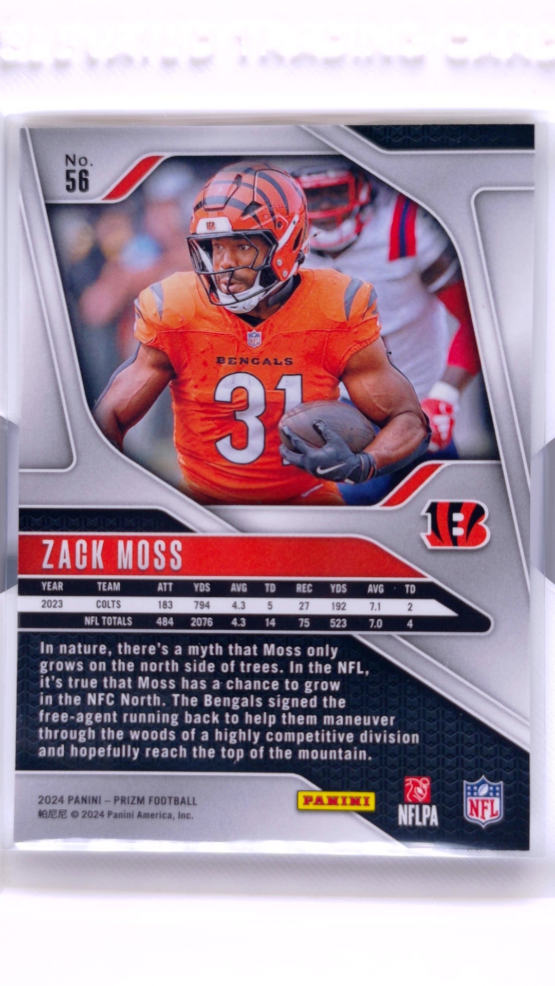 #56 Zack Moss - back