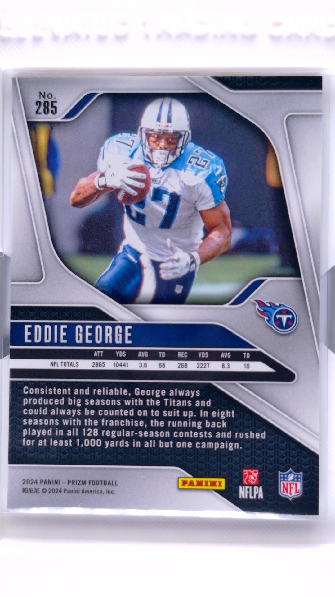 #285 Eddie George - back