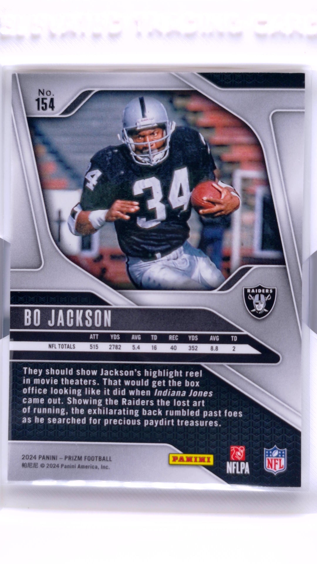 #154 Bo Jackson - back