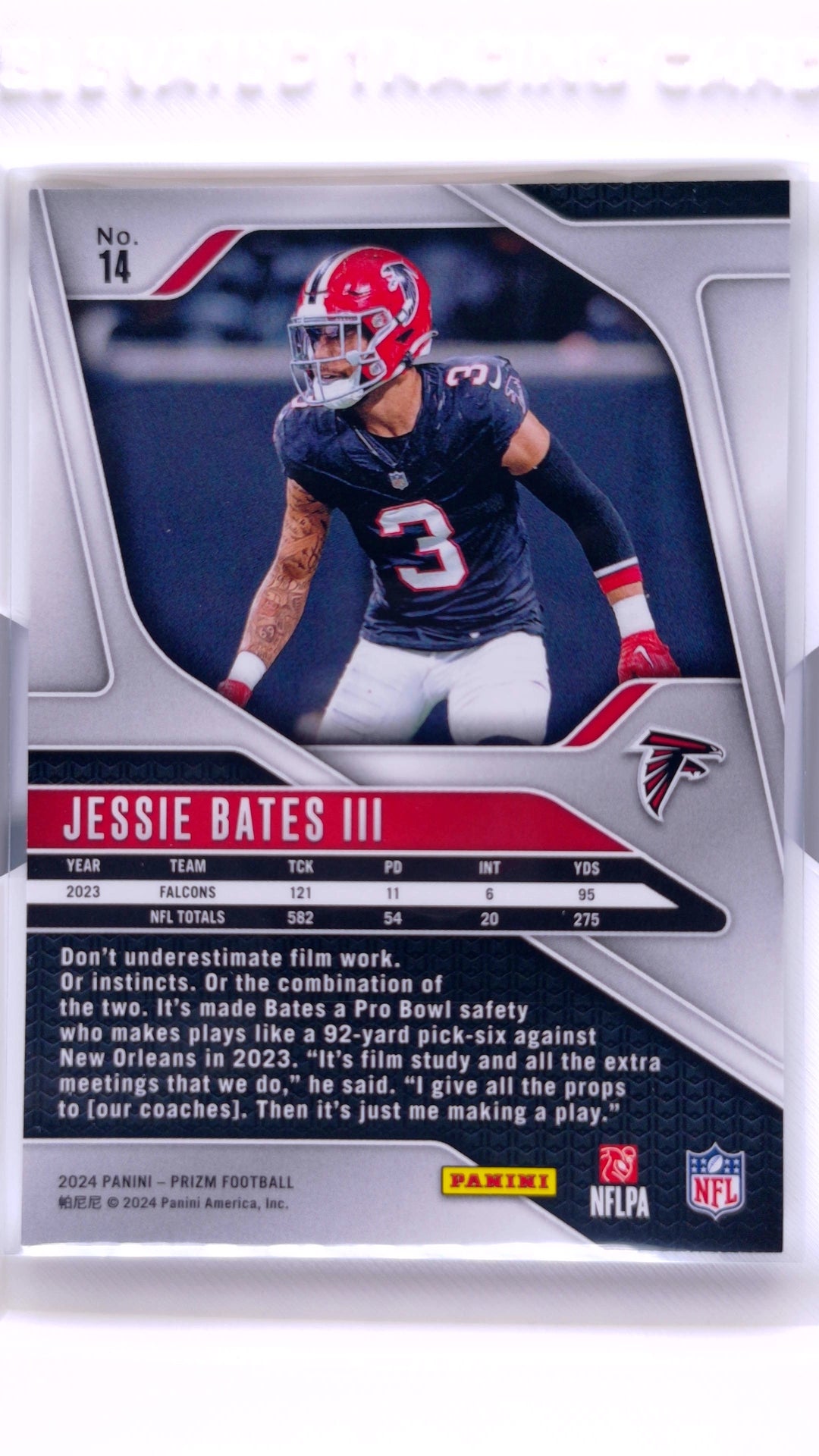 #14 Jessie Bates III - back