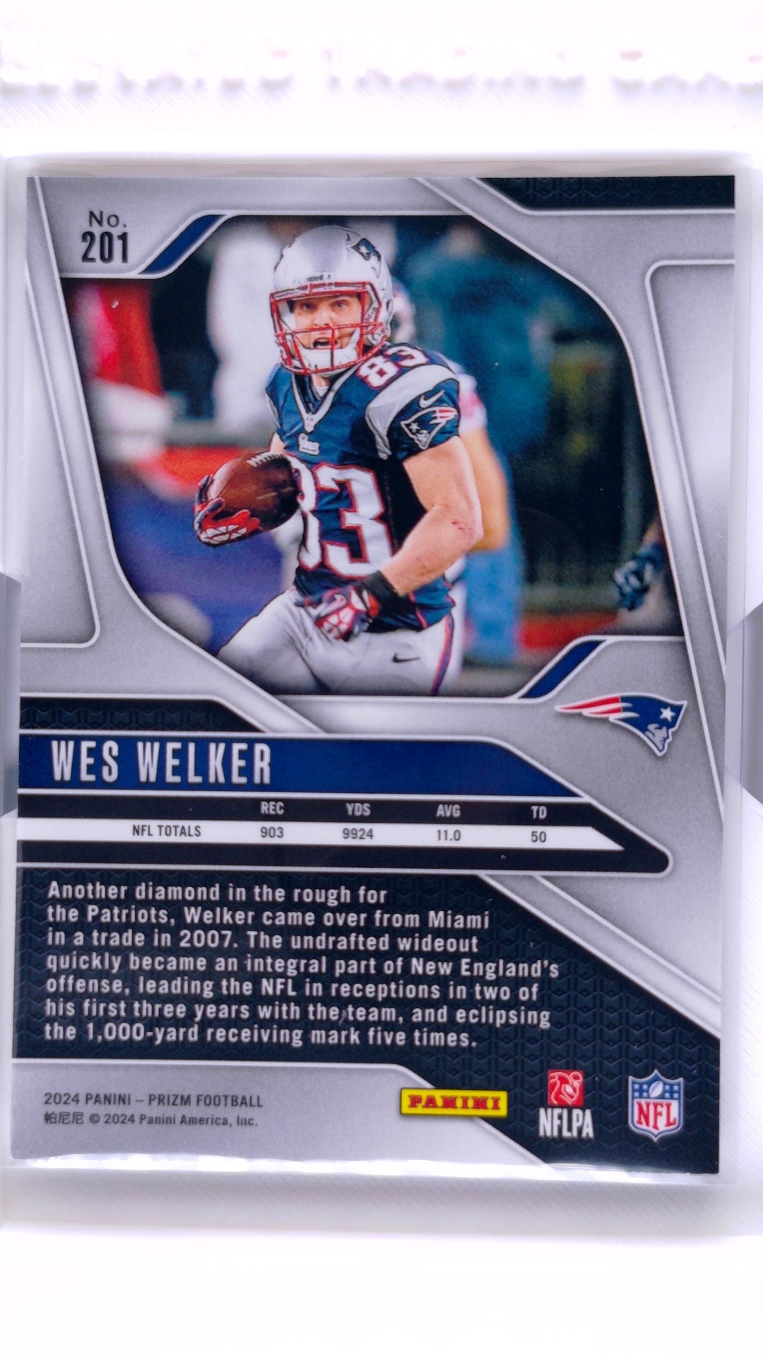 #201 Wes Welker - back