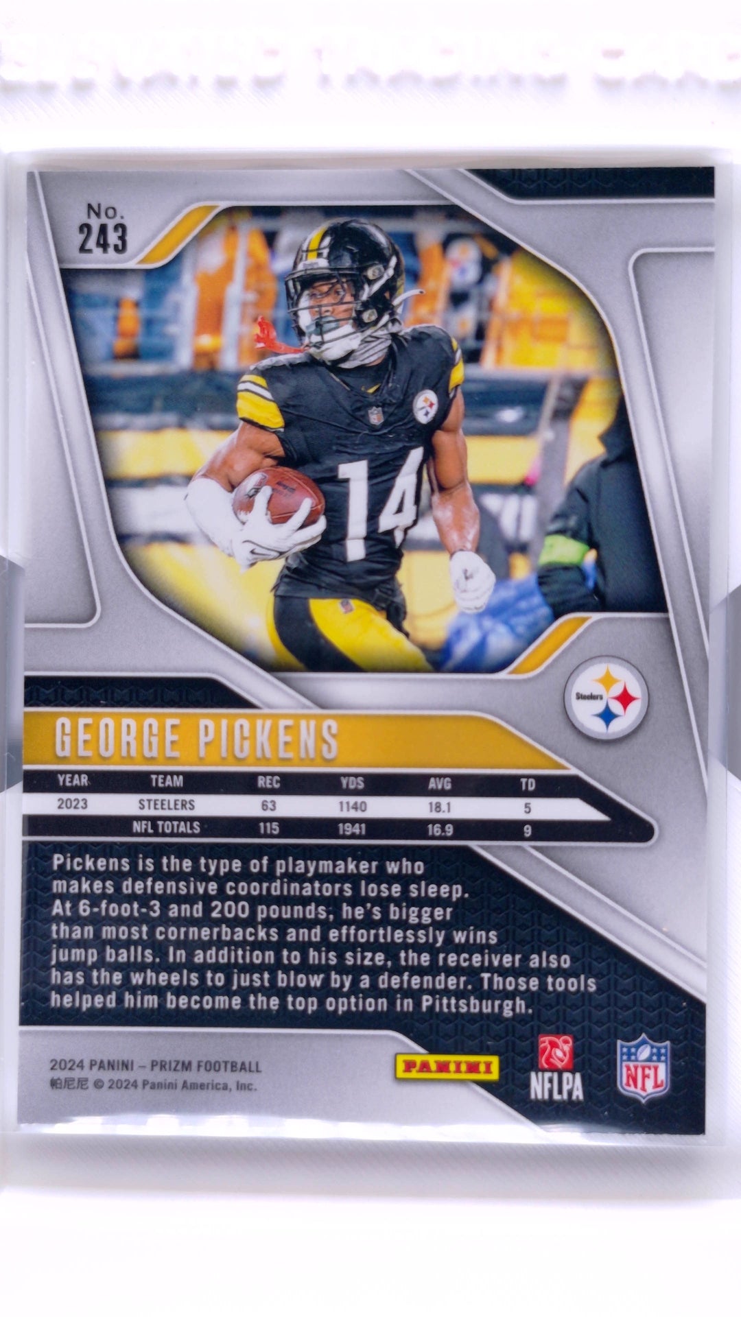 #243 George Pickens - back
