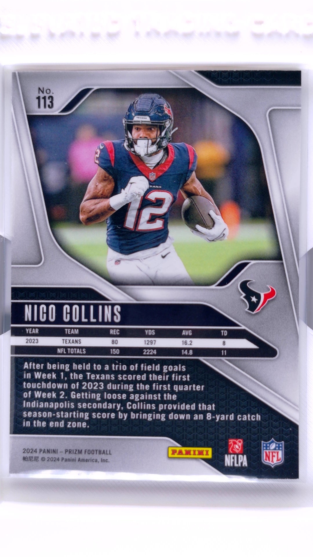 #113 Nico Collins - back