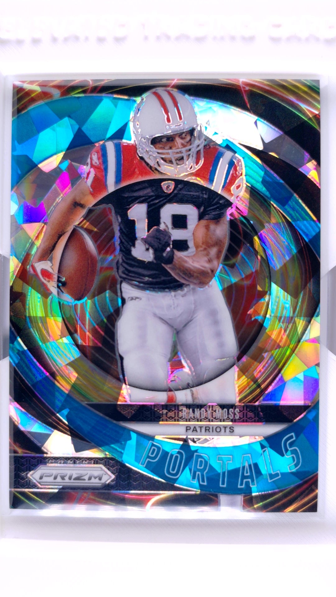 #3 Randy Moss Portals Blue Ice Prizm #70/99 - front