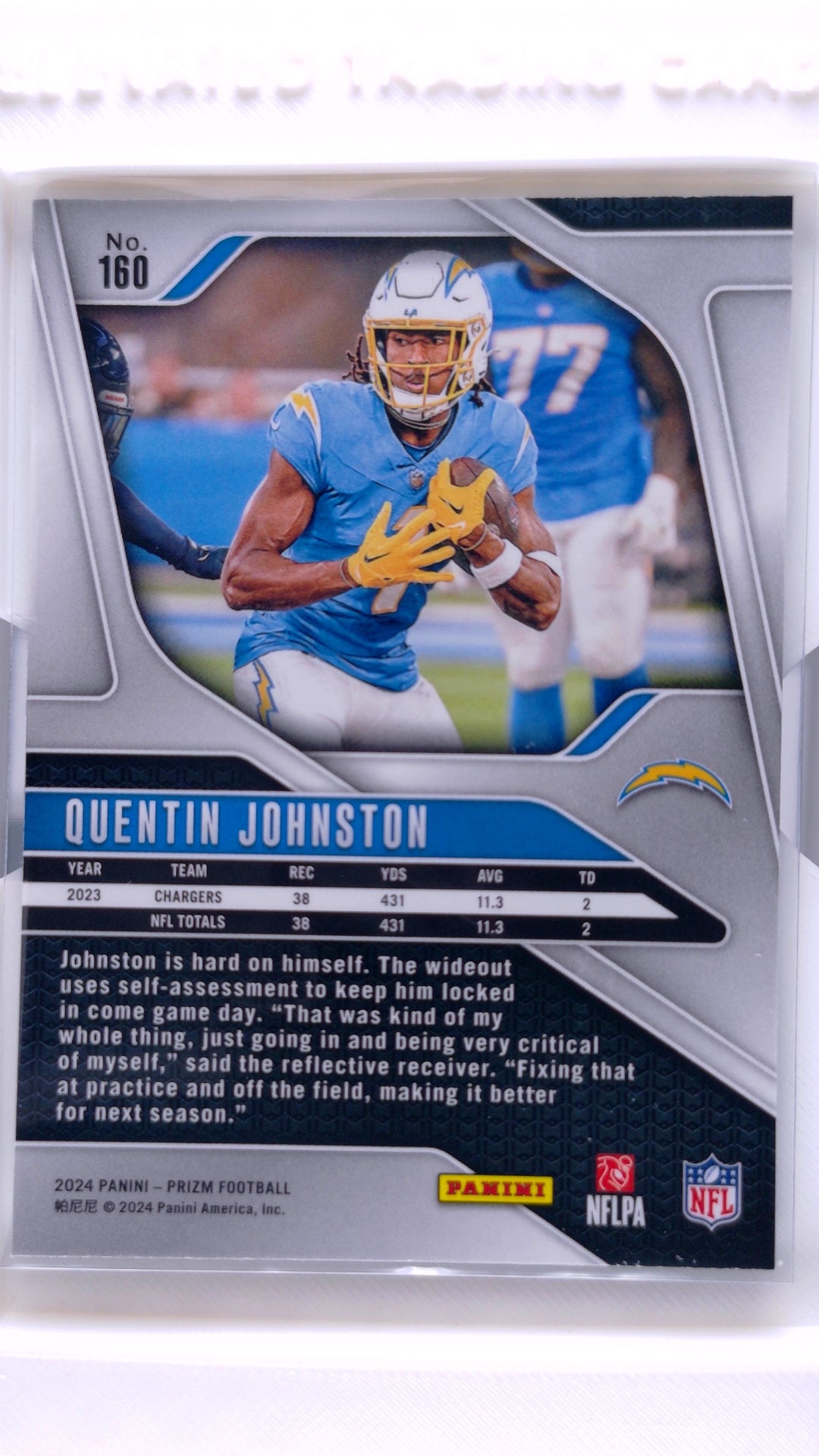 #160 Quentin Johnston - back