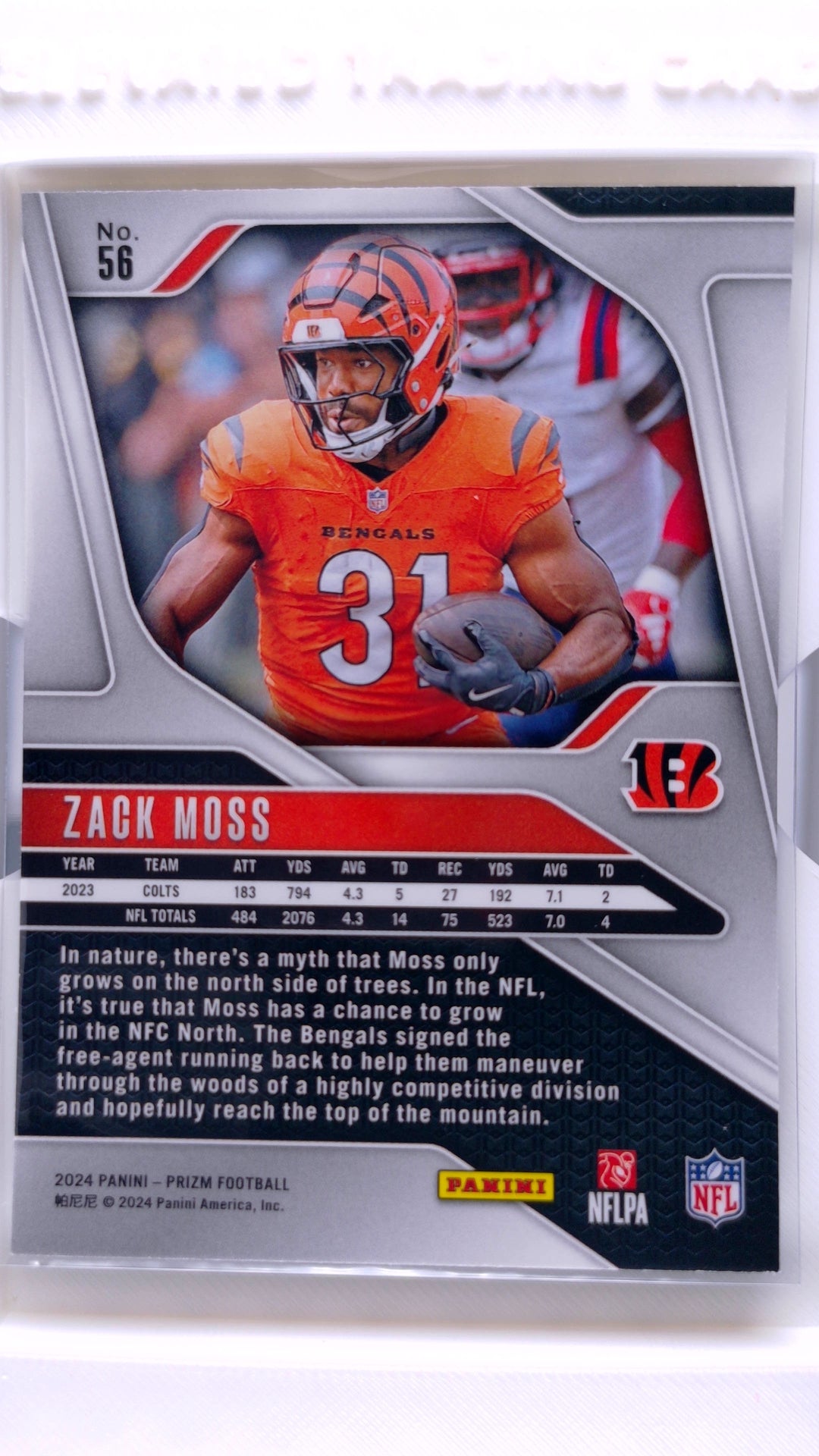 #56 Zack Moss - back