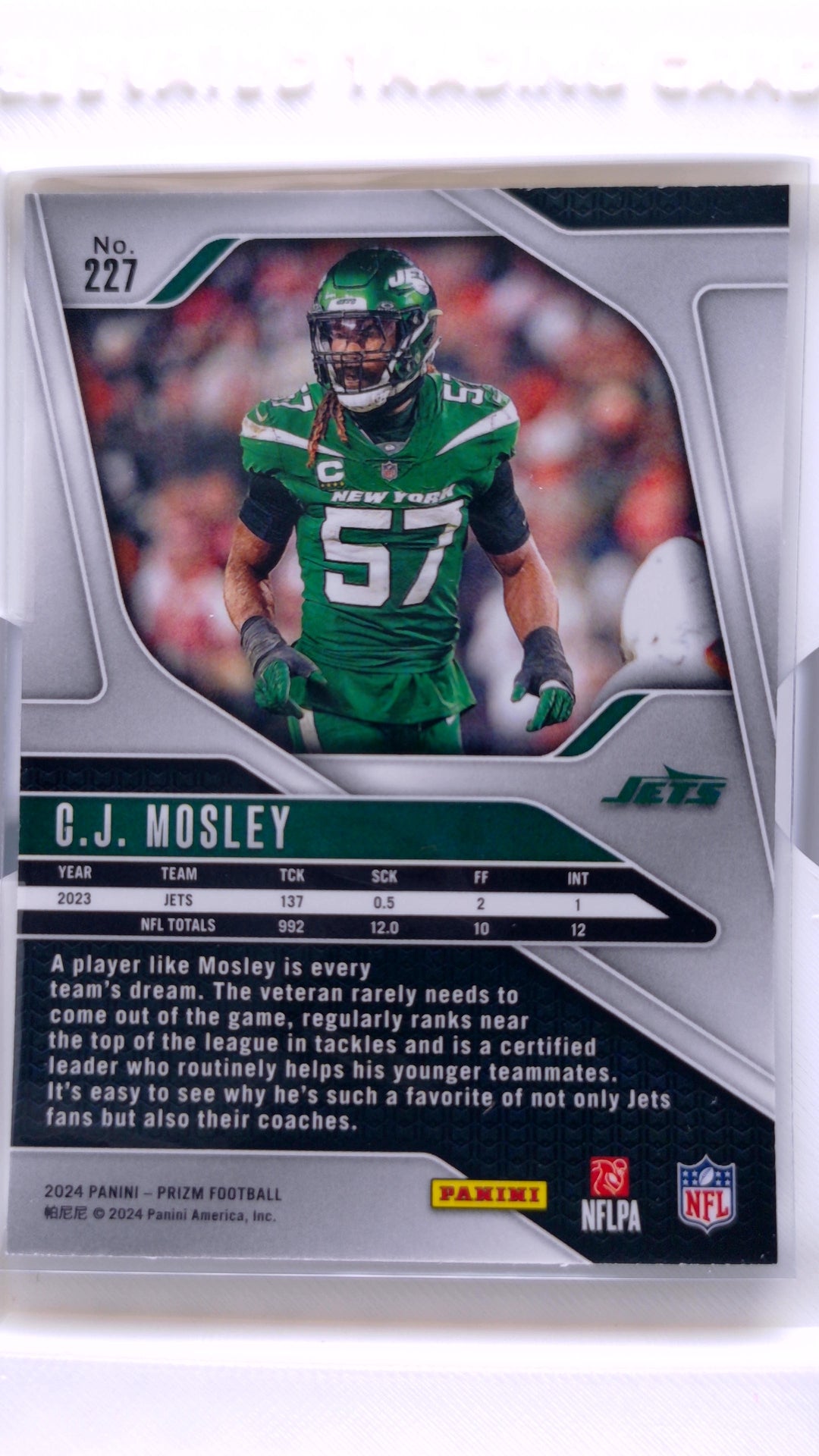 #227 C.J. Mosley - back
