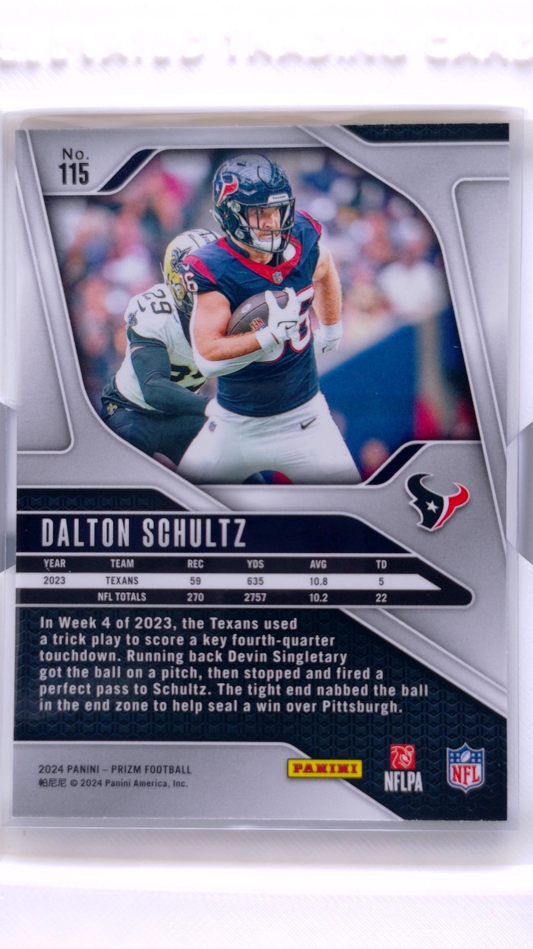 #115 Dalton Schultz - back